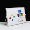 Desktop Whiteboard Double-Sided Magnetic with 360 Degree Rotatable Bracket Portable Writing Board for Home Office