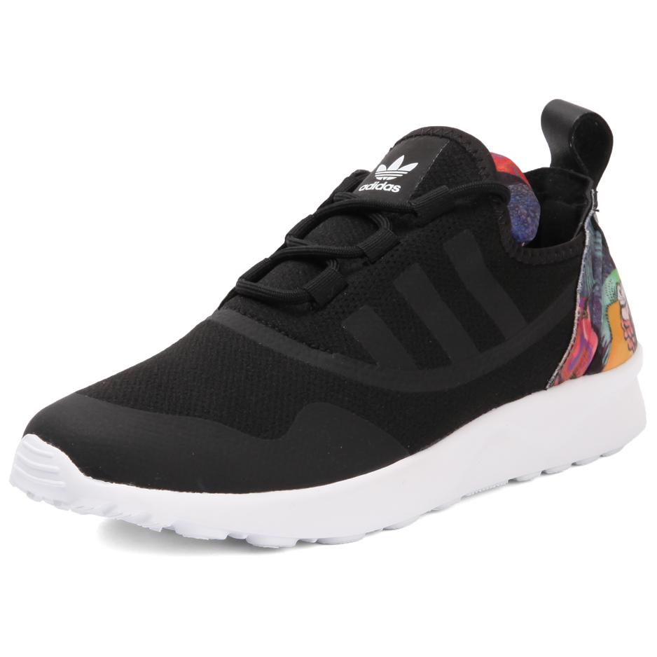 adidas Originals ZX Flux Adv Virtue Удобные Универсальные Нескользящие Прочные Низкие Повседневные Кроссовки Женские кроссовки Черные CG4094