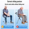 Outdoor Collapsible Cane Chair Elderly Walking Stool Light Mountaineering Cane Aluminum Alloy Foldable Walking Cane with Seat