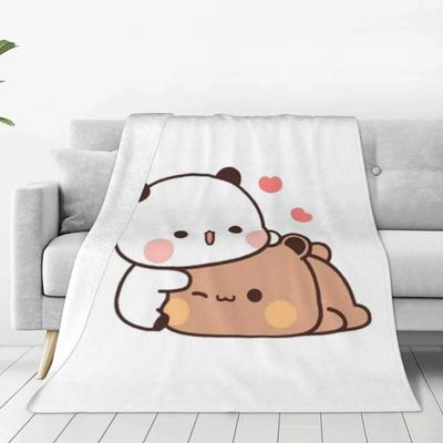 Супер мягкое одеяло для путешествий и офиса Bubu Dudu, пледы с милым медведем, фланелевое покрывало для дивана, стула, забавное покрывало для дивана-кровати