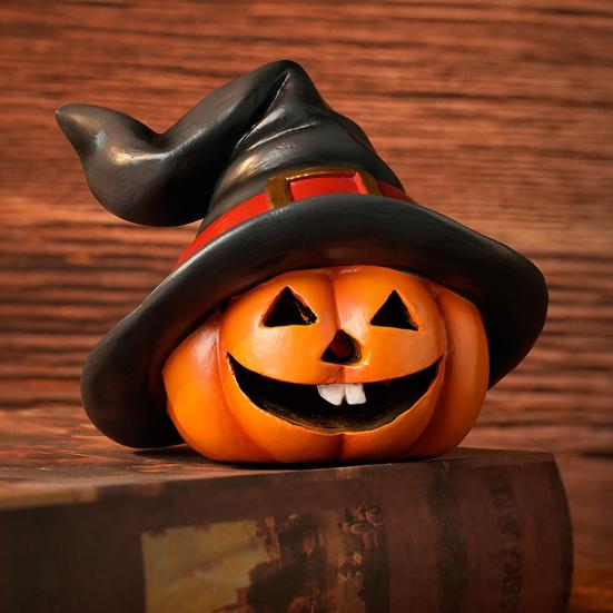 В помещении На улице Хэллоуин Тыква Украшение Дизайн Шляпы Ведьмы Ретро Милая Фигурка Тыквы Настольное Фестивальное Украшение