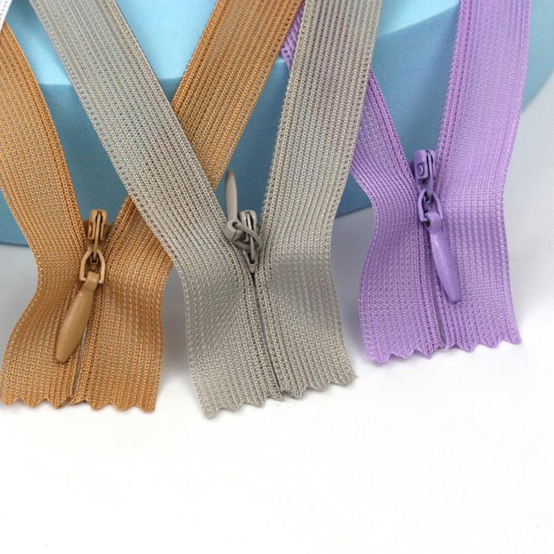 10PCs For Tailor Zippers Pull Charms Nylon Coil Zippers Invisible Zippers Lace Zipper Closure