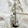 Милый микрофон-гитара, бусина, цепочка для мобильного телефона, шарм, сладкий брелок, кулон в виде музыкальной ноты, украшение для сумки, подарок для девочки