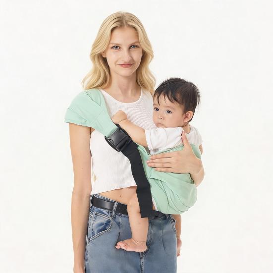 Слинг-рюкзак для младенцев с мягким вкладышем Эргономичная поддержка для ношения на бедре для новорожденных и малышей Регулируемый удобный слинг-шарф для использования на улице без рук