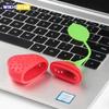 1/3pcs New Flexible Silicone Tea Infuser Coffee Filter Strawberry Tea Bag Silicone Tea Ball Holder Teapot Gadgets Herbal Spice Filter