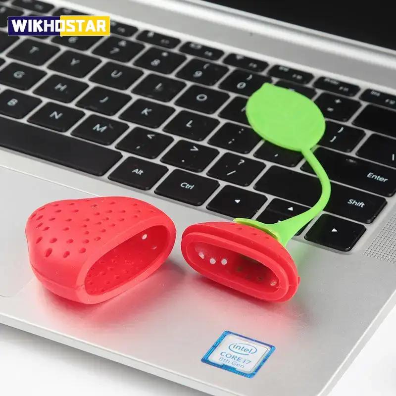 1/3pcs New Flexible Silicone Tea Infuser Coffee Filter Strawberry Tea Bag Silicone Tea Ball Holder Teapot Gadgets Herbal Spice Filter