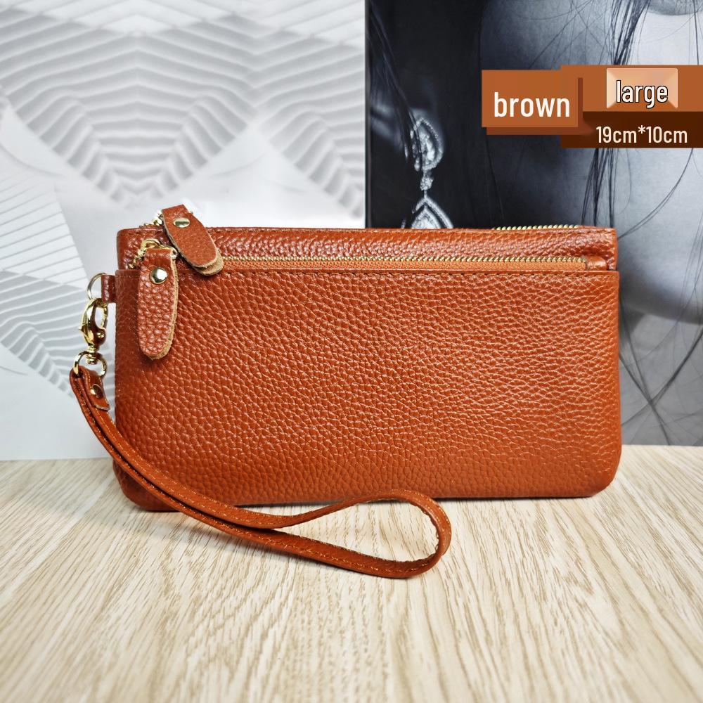 Женский многофункциональный кошелек-клатч на запястье из натуральной кожи в корейском стиле