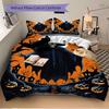 3pcs bedding set Halloween Spooky Includes 1 Comforter + 2 Pillowcases, Without Pillow Inserts, Soft Comfortable, Lightweight Breathable, Pr
