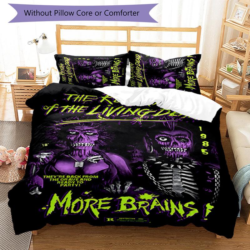 The Return of the Living Dead 3pcs Bedding Set Duvet Cover Closure Includes 1 Duvet Cover & 2 Pillowcases for All Seasons Bedroom Home Dorm Decor