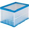 TRUSCO Thin Folding Container 50L Transparent TR-O50B-TM Storage Case Storage Box