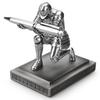 HDMbigmi Knight Pen Holder Pen Stand Desk Organizer Accessories Resin Pencil Holder Gift for Office or Home Desk Organizer (Silver)