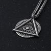 Masonic Eye of Providence Freemason Evil Eye Necklace In Stainless Steel Talisman Sign Medallion Punk Style Gifts Jewellery