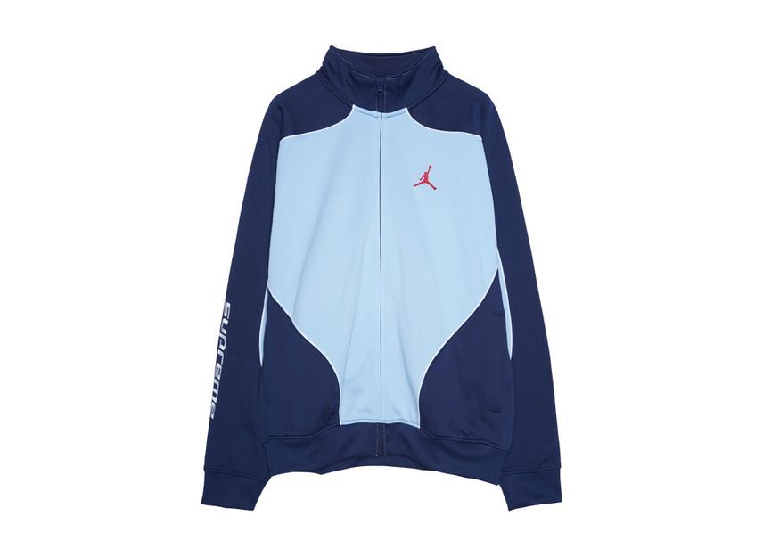 Верхняя кофта Supreme Jordan из трикотажа, синяя