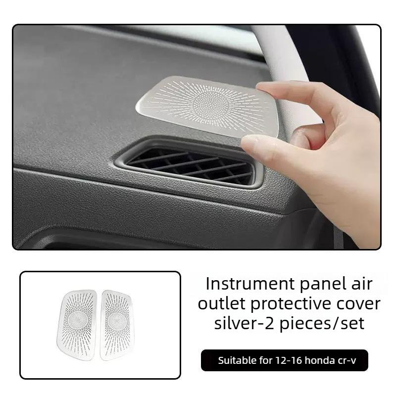 Stainless Steel Air Vent Cover for Honda CR-V 2012-2016, Black Dashboard AC Vent Trim Car Modification Accessories