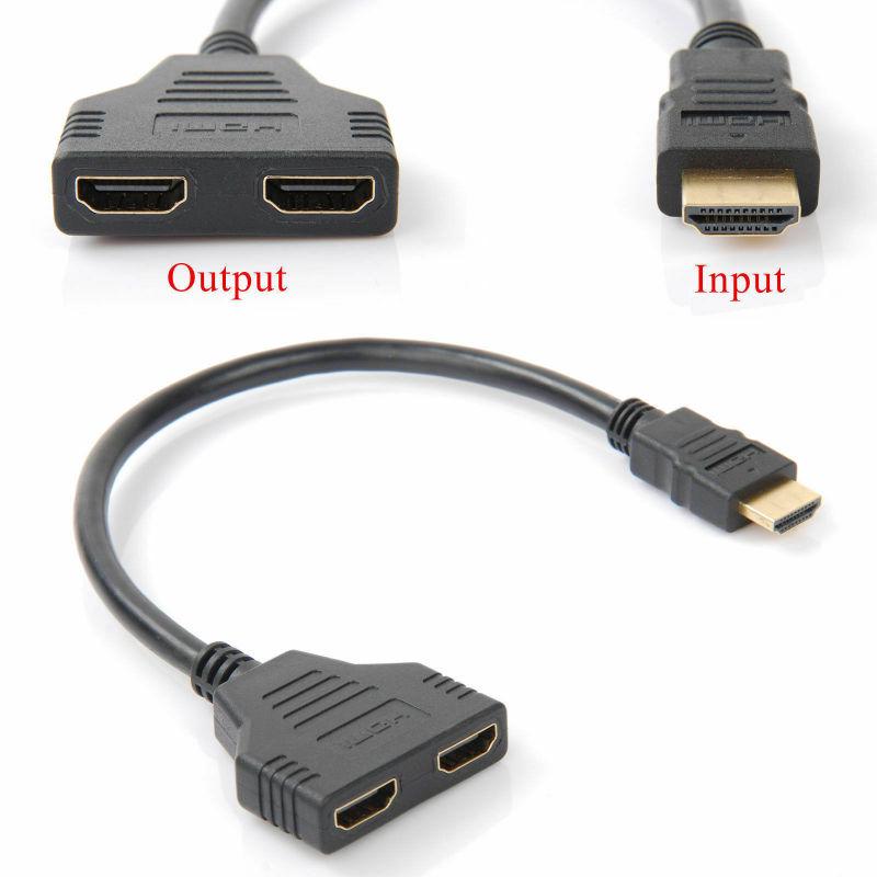 1080P HDMI-сплиттер «папа-мама» Кабель-адаптер Конвертер HDTV 1 Вход 2 Выход