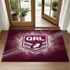 Queensland Maroons Design Crystal Velvet Rug Soft Decorative Mat for Bedroom Entrance