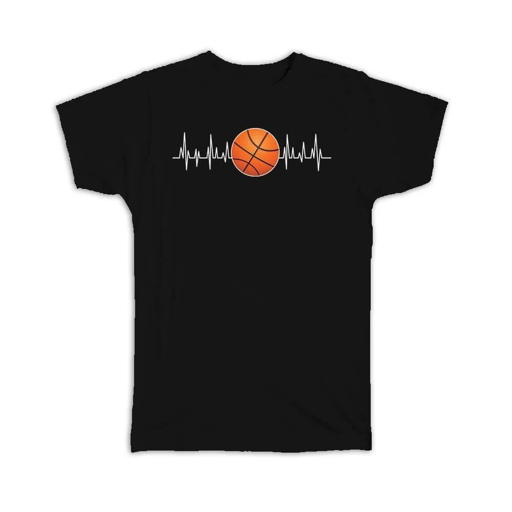 Gift T-Shirt : Basketball Lover Heartline Team Sport Action Athlete Dad Father