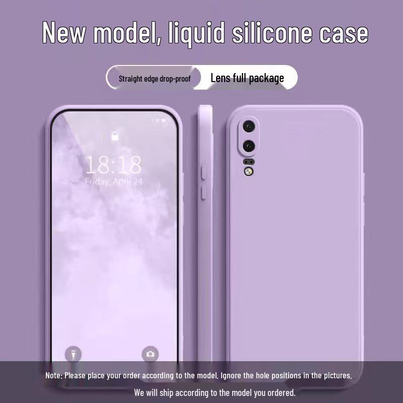 Чехол для телефона Huawei P20 из жидкого силикона - Полное покрытие, Защита от падений, Однотонный, Приятный для кожи, Высококачественный дизайн