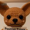 Вязаная крючком кукла щенок ручной работы эмоциональная поддержка щенок с вдохновляющей открыткой позитивный мини-вязаный крючком собачий орнамент подарок для поощрения