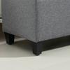 Скамейка, Мягкая скамейка с местом для хранения, Полиэстер под лен, Каучуковое дерево, 100 x 40 x 44 см, Светло-серый