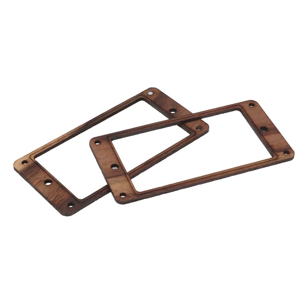2PCS Wood Color Humbucker Pickup Frame Wood Double Coil Mounting Ring For Guitarists And Luthiers