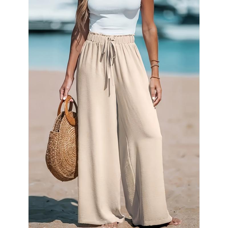 Женские широкие свободные брюки Four Seasons с завязками на завязках, удобные повседневные модные брюки