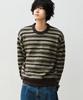 OURDAYZ Fuzzy Hairy Stripe Knit [Brwon]