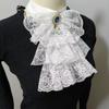 White Jabot Neck Collar Layered Ruff Collar New Costume Accessory  Stage Party