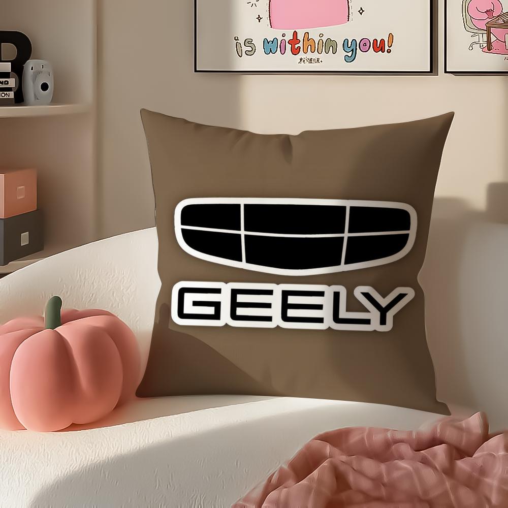 Reliable Car Brand GGEELY Cushion Cover Pillowcase Short Plush Invisible zipper Room Sofa Cushion Cover