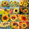 5D DIY Diamond Painting Sunflower Full Drill Round Needlework Art Diamond Embroidery Cross Stitch Kit Home Decoration