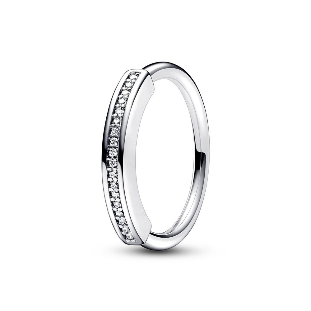 Оригинальное кольцо с короной из стерлингового серебра S925 для женщин, штабелируемое кольцо со сверкающим цирконием, модное ювелирное изделие, подарок для пары