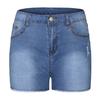 Women's Denim Shorts Summer Lady Clothing High Waist Denim Shorts Women's Fringe Frayed Ripped Jeans  Shorts With Pockets