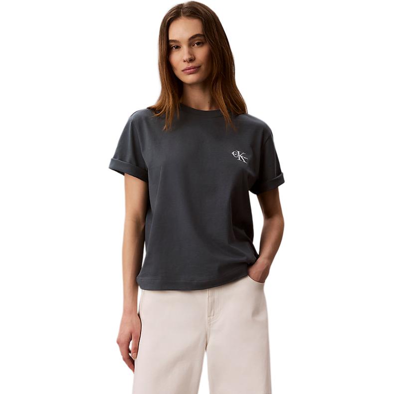 Calvin Klein Свободный крой Удобная Мягкая Футболка с Regular рукавом Женские топы LV047G826GCEG