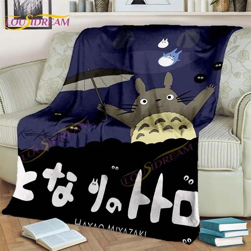 Одеяло в стиле аниме «Миядзаки», одеяло «Мой сосед Тоторо», одеяло «Унесенные призраками», фланелевое одеяло для спальни, гостиной, дивана