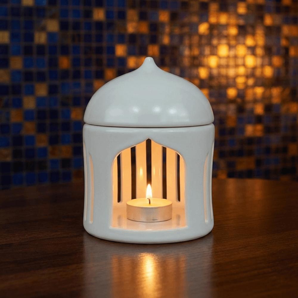 Traditional Candle Holder Ceramic Tealight Candlestick Islamic Lantern Candle Base  Perfect Gift