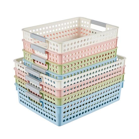 Storage Basket Versatile Hollow Design Storage Box Space-saving Sundries Organizer for Cosmetics Clothes Toy Food