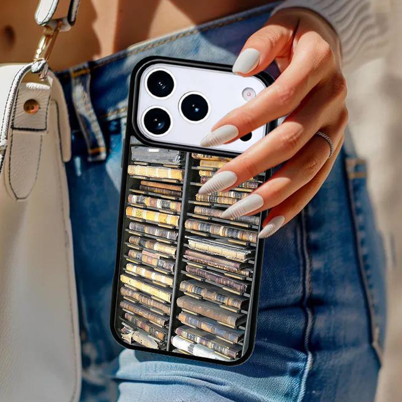 Читать книги Библиотека Книжная полка Чехол для телефона Для iPhone 17 Air 14 15 13 12 Max Чехол Для Apple 16e 11 Pro Max Plus Coque