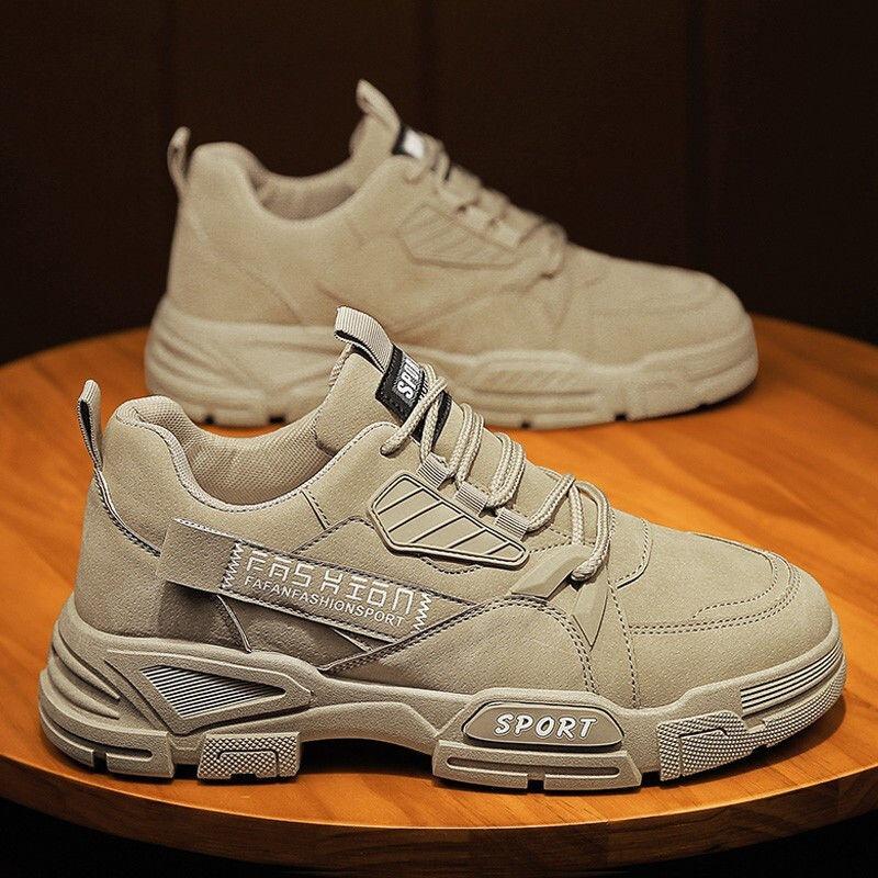 Men's Sneakers New Men Vulcanized Shoes Light PU Leather Casual Shoe Outdoor Non-slip Work Shoes for Men Zapatos Hombres