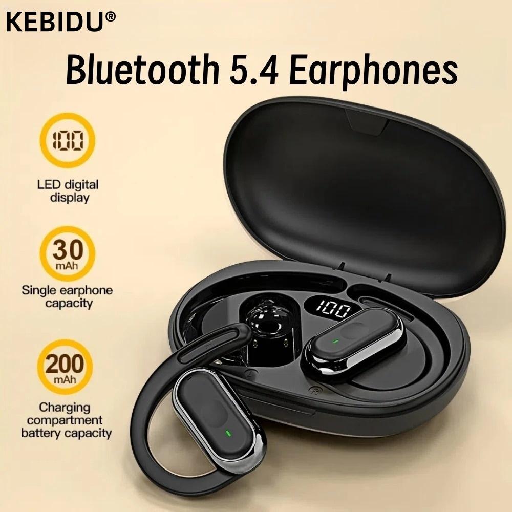 Наушники Bluetooth 5.4 IPX7 Водонепроницаемые 20 часов Беспроводные наушники с микрофоном с шумоподавлением ENC Глубокие басы Для спорта Тренировок Зала