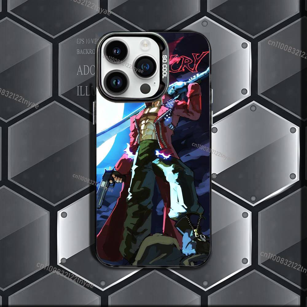 Чехол для телефона Dante D-Devil M-May Cry D-DMC2 Для iPhone 17,16,Pro,Max,15,14,E,Plus,13,12,Mini,11,Pro Матовый Цветной Серебристый Чехол TPU