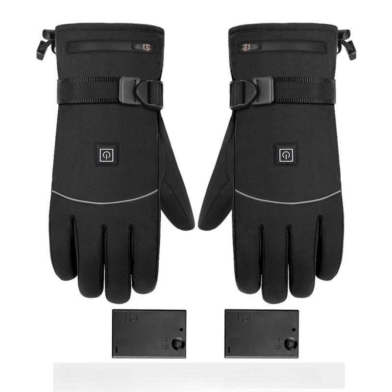 1 Pair Warm Cycling Gloves Motorcycle Heated Gloves Heated Ski Gloves Fishing Camping Mittens Winter Outdoor Accessories