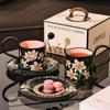 Retro Style Ceramic Coffee Cup Saucer Set One Cup One Dish Gift Box High End Sense Mug Light Luxury Souvenir Gift Cup