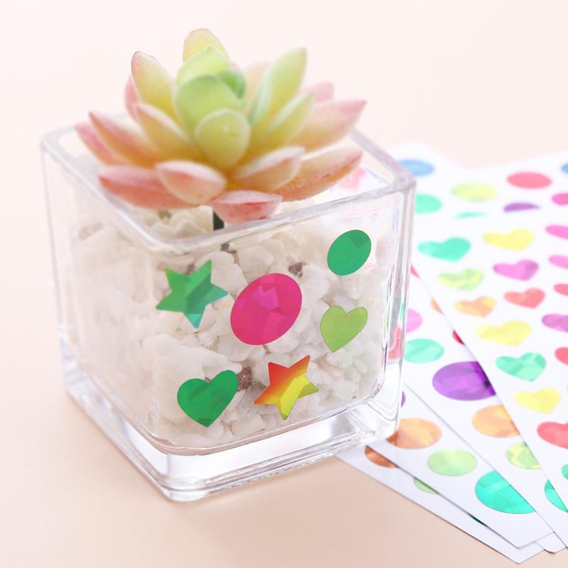 1545 Heets Самоклеящиеся наклейки Dazzling Glitter DIY Лазерные наклейки Декоративные материалы для дневника Планера Милые канцелярские товары Zyf
