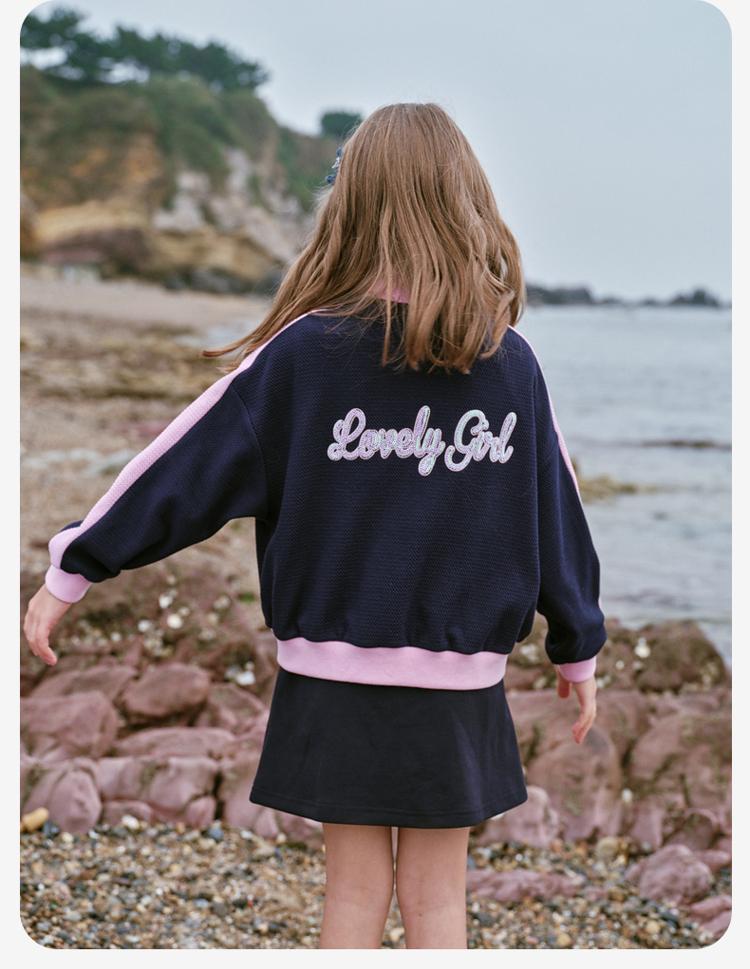 David Bella Girls' Knitted Jacket Spring Collection New Large Children's Antibacterial Cardigan Children's Coat