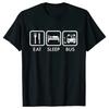 Awesome Eat Sleep Bus Driver T Shirts Graphic Y2k Tops Streetwear Short Sleeve Birthday Gifts Summer Style T-shirt Mens Clothing#Color(1)