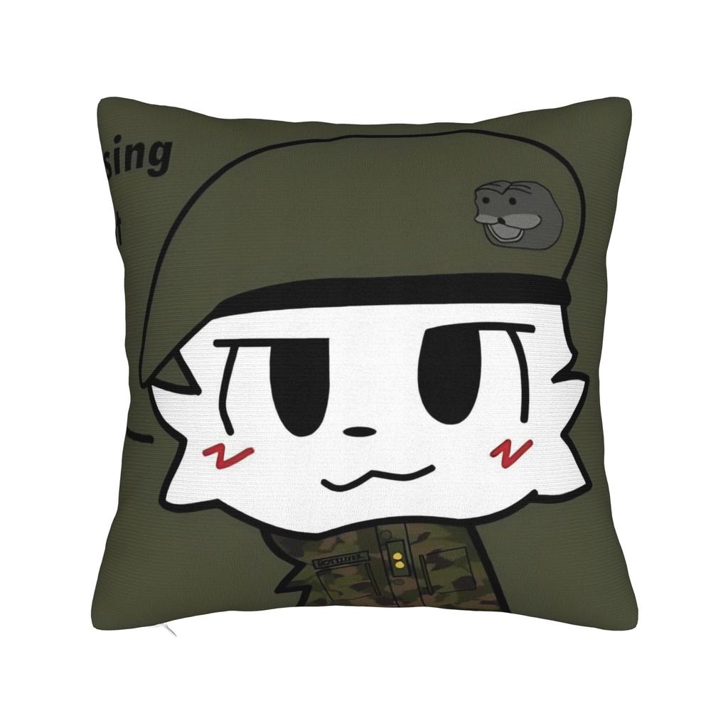 Квадратная наволочка Boykisser Чехол для подушки-кошки Наволочка с молнией на заказ Декоративная наволочка для автомобиля 18"