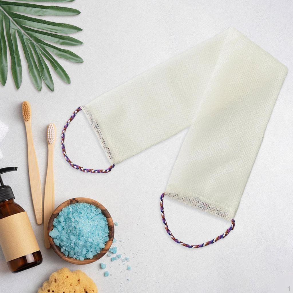 Мочалка для тела с ручками для мужчин и женщин, быстросохнущая отшелушивающая мочалка