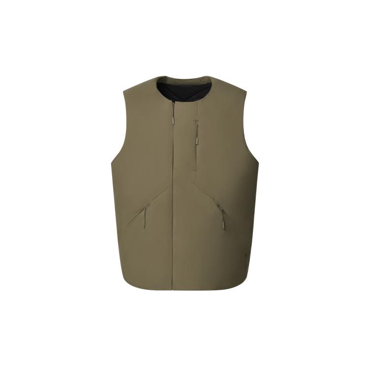 DESCENTE Dualis Down Vests Men's KK-KHAKI Crew Neck Moderate Other D4131DDV89