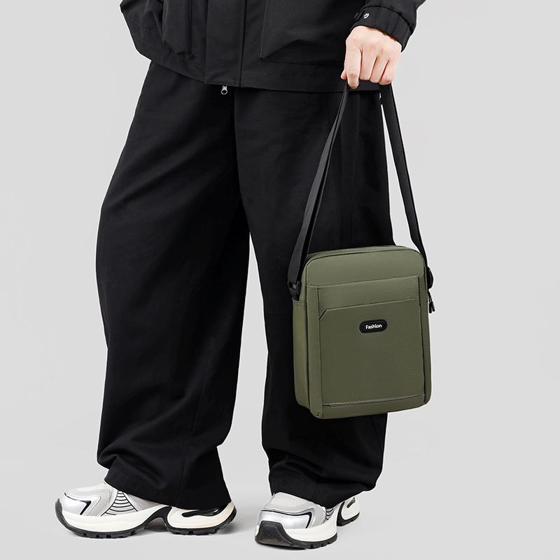 Мужская деловая повседневная сумка кроссбоди - Простой Оксфордский плечевой слинг для поездок на работу и использования на открытом воздухе