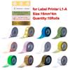 10Rolls 16mm*4m Label Tape For MakeID L1 Bluetooth Thermal Label Printer L1-A Pocket Maker Inkless Printing DIY Sticker for Home